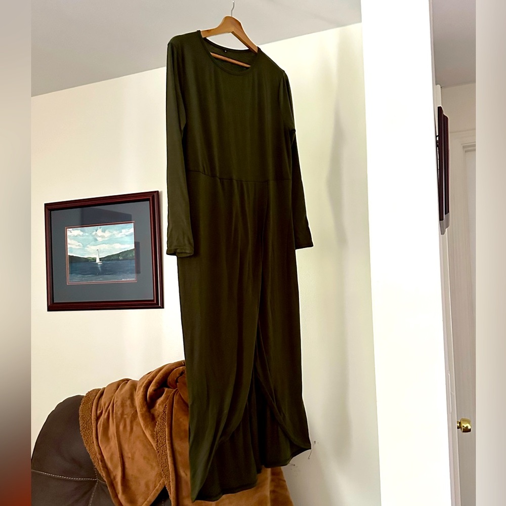 Green Wrap Dress- M